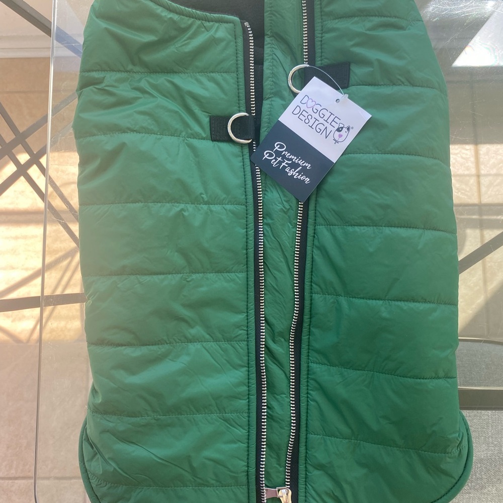 Doggie Design Green Quilted Pet Vest